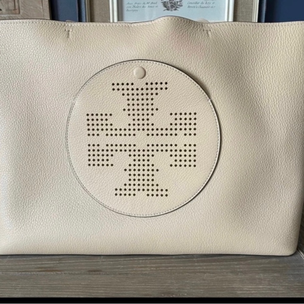 Tory Burch Perforated Logo Tote